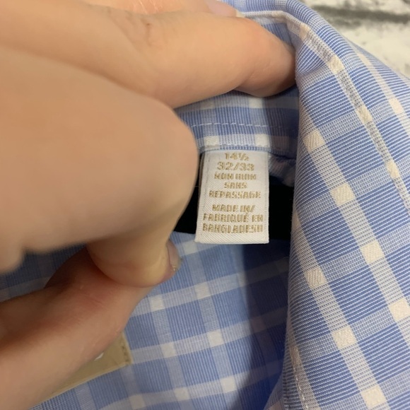 Michael Michael Kors Men’s Slim Fit  Button Front Shirt Size 14.5 32/33 Non Iron - Picture 4 of 5